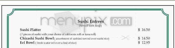 Tokyo Wako Restaurant - Pasadena, CA menu_pic