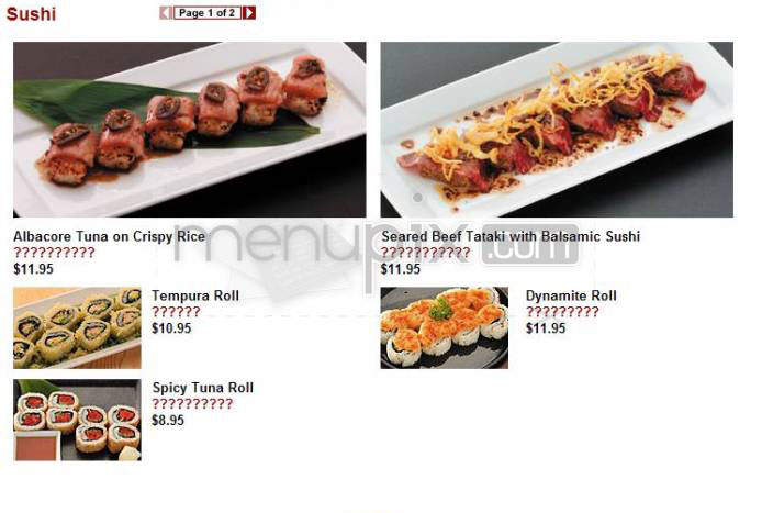 Tokyo Table - Beverly Hills, CA menu_pic