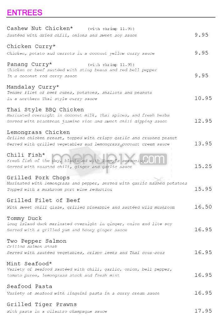 Tommy Tang's - West Hollywood, CA menu_pic