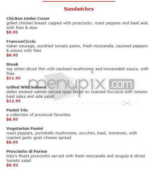 Tommy Ray's - Studio City, CA menu_pic
