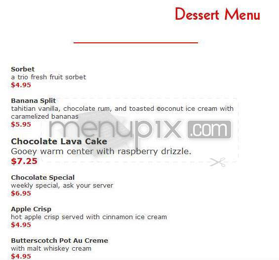Tommy Ray's - Studio City, CA menu_pic