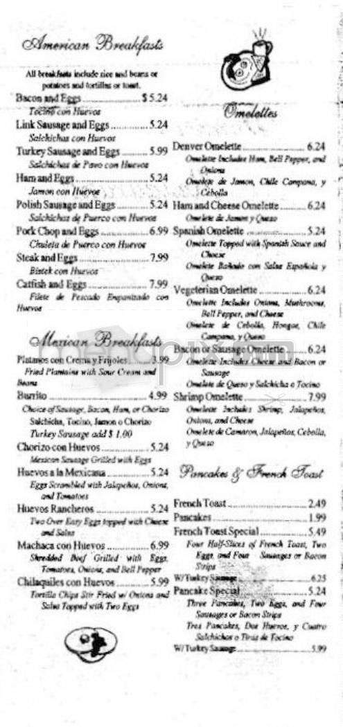 Tonny's Restaurant - Pasadena, CA menu_pic