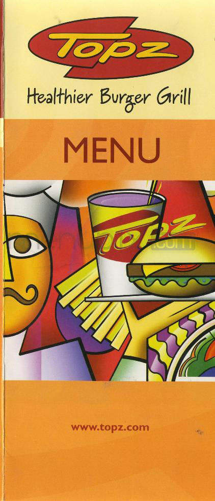 Topz - Toluca Lake, CA menu_pic
