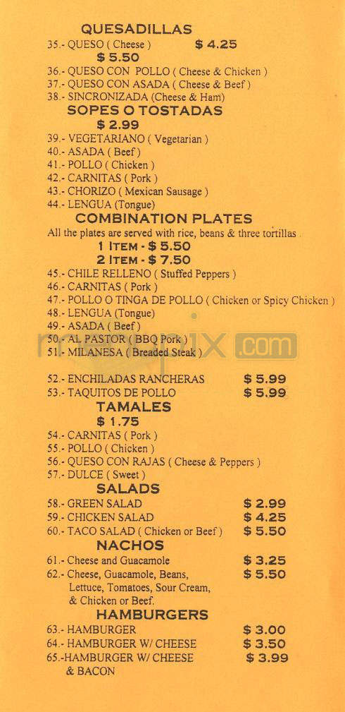 Tortas Mexico - Pasadena, CA menu_pic