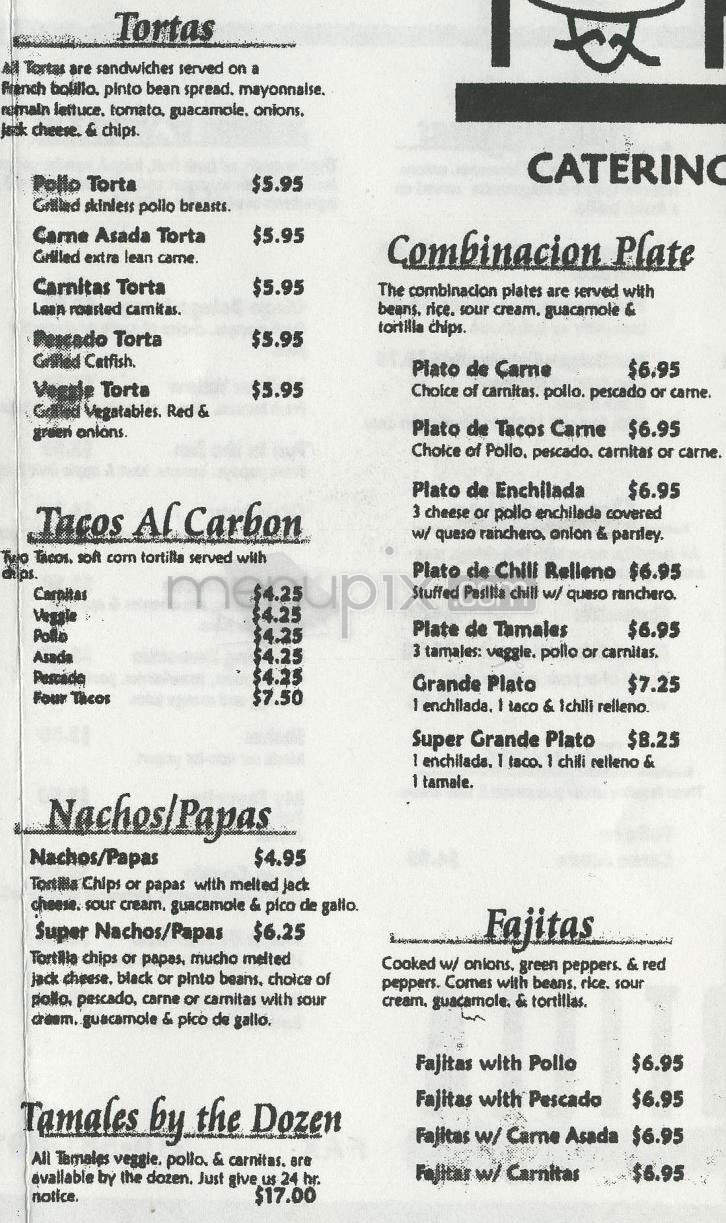 Tortilla Grill - Venice, CA menu_pic