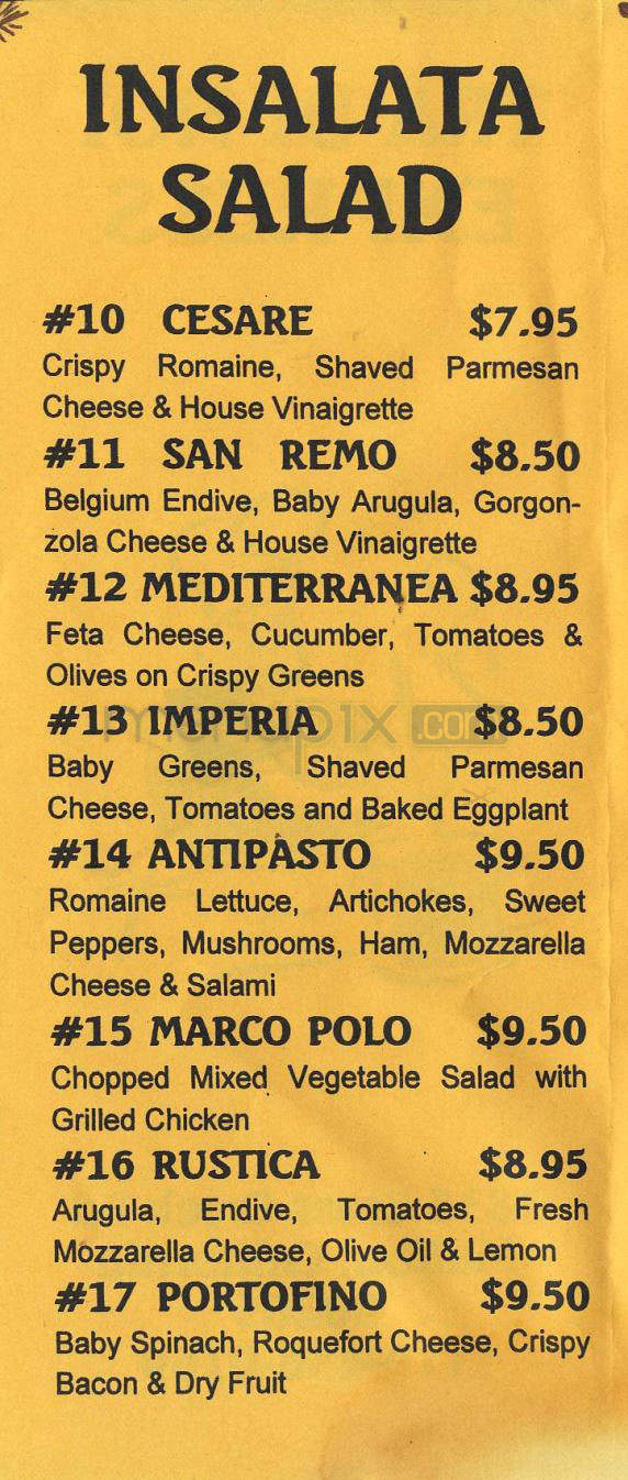 Tra Di Noi Express - Malibu, CA menu_pic