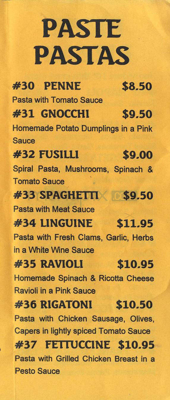 Tra Di Noi Express - Malibu, CA menu_pic