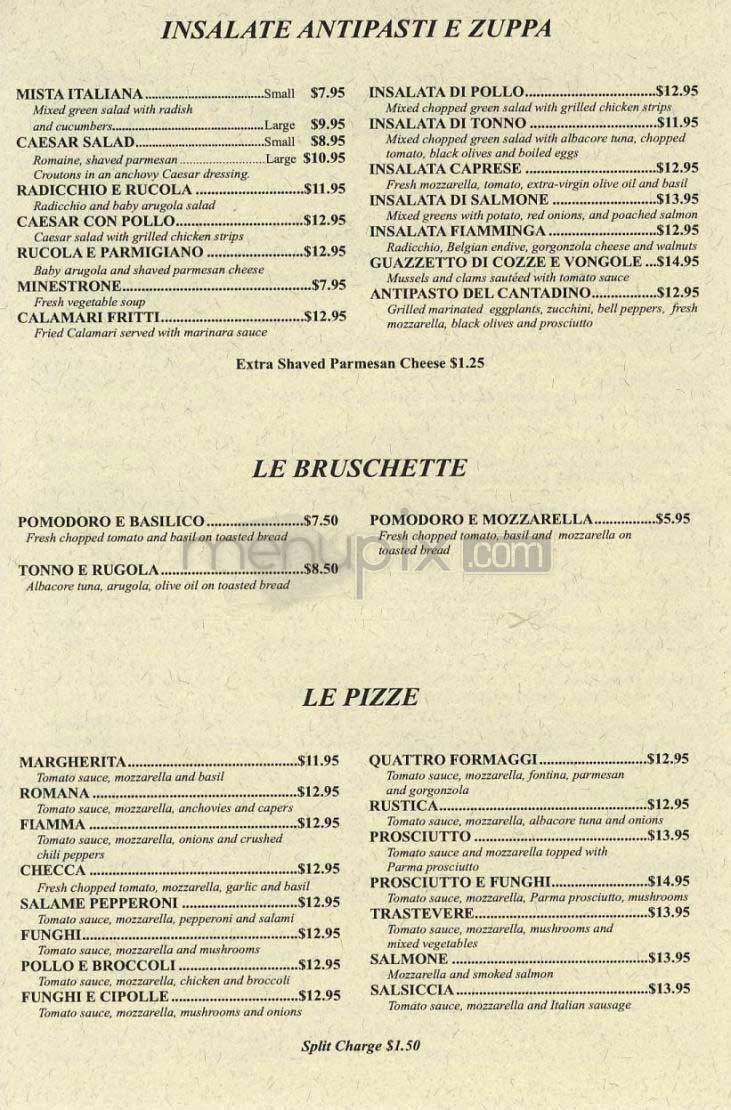Trastevere - Los Angeles, CA menu_pic