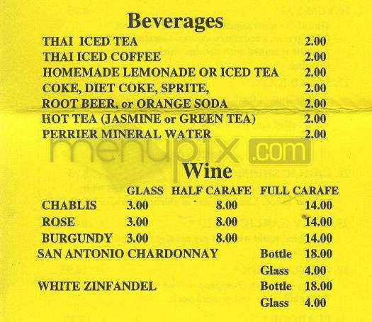A Taste Of Bangkok - Pasadena, CA menu_pic