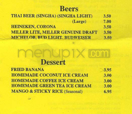 A Taste Of Bangkok - Pasadena, CA menu_pic