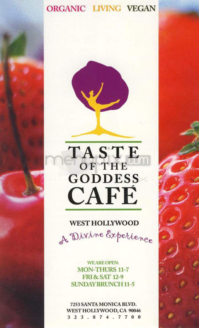 Taste of the Goddess Cafe - West Hollywood, CA menu_pic