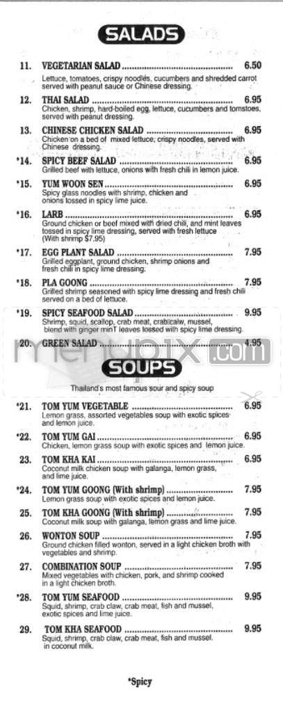 T's Thai - Santa Monica, CA menu_pic