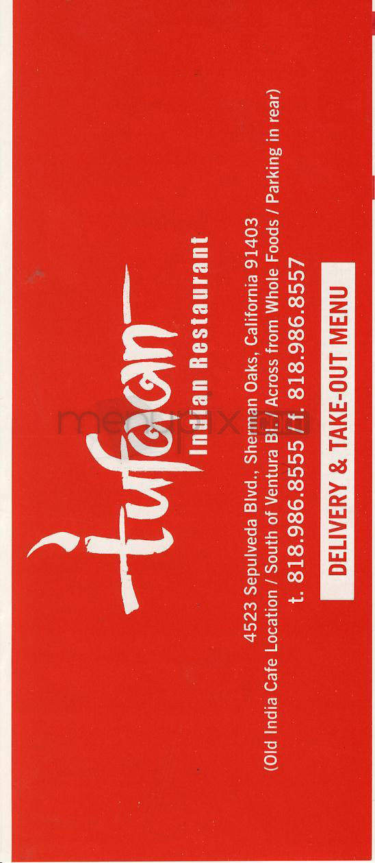 Tufaan - Sherman Oaks, CA menu_pic