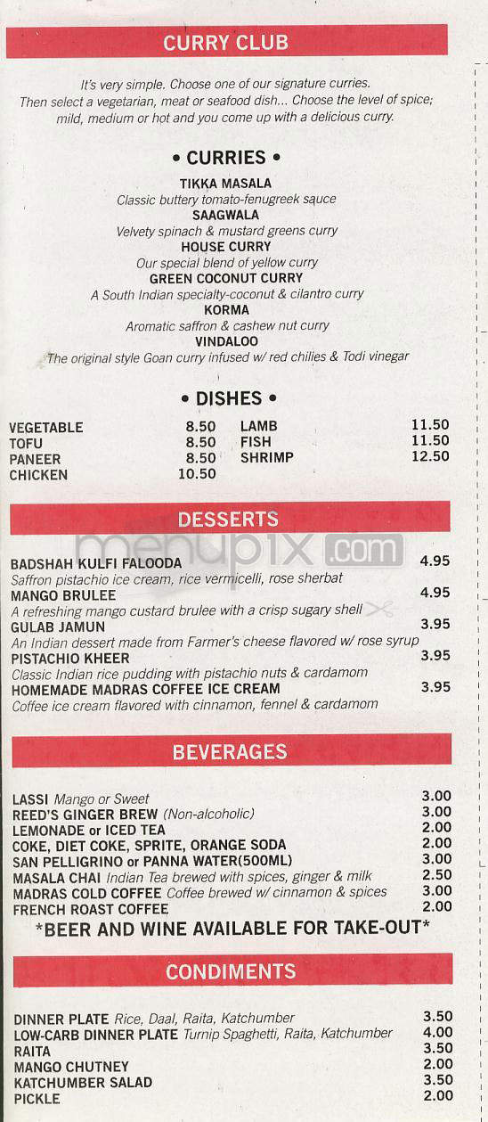 Tufaan - Sherman Oaks, CA menu_pic