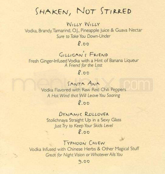 Typhoon - Santa Monica, CA menu_pic