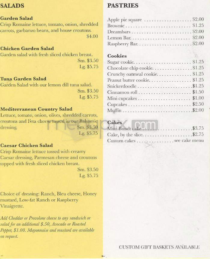 Unforgettable Cakes & Cafe - Sherman Oaks, CA menu_pic