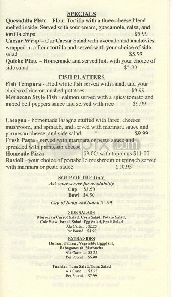 Unique Cafe - Tarzana, CA menu_pic