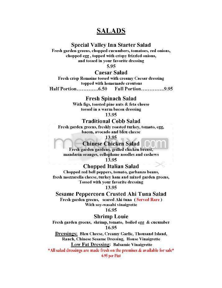 Valley Inn - Sherman Oaks, CA menu_pic