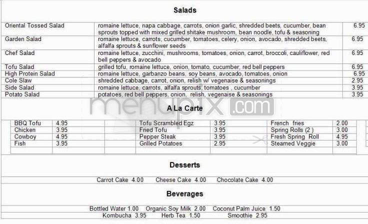 The Vegan Joint - Los Angeles, CA menu_pic