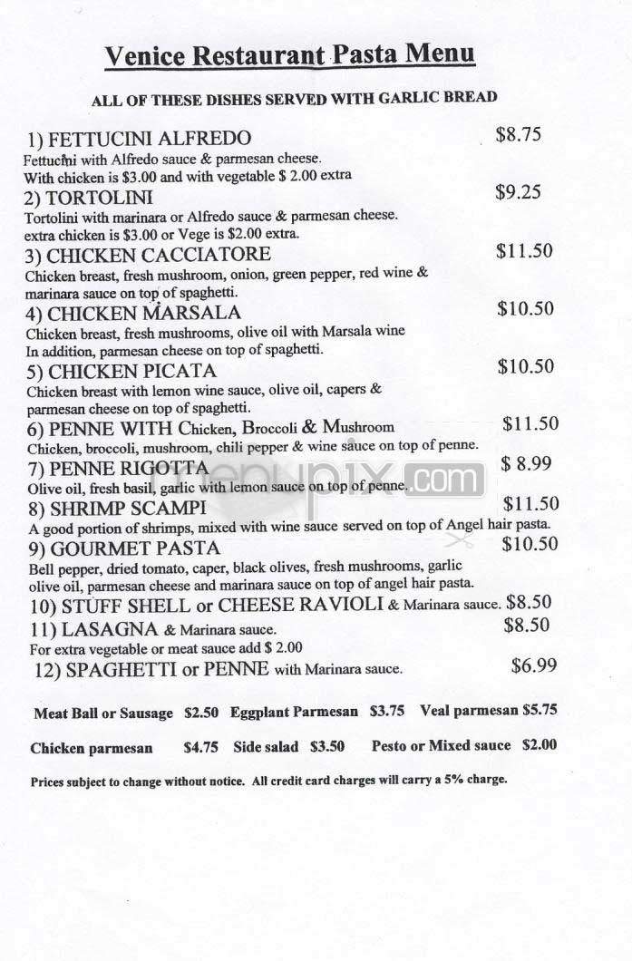 Venice - Los Angeles, CA menu_pic