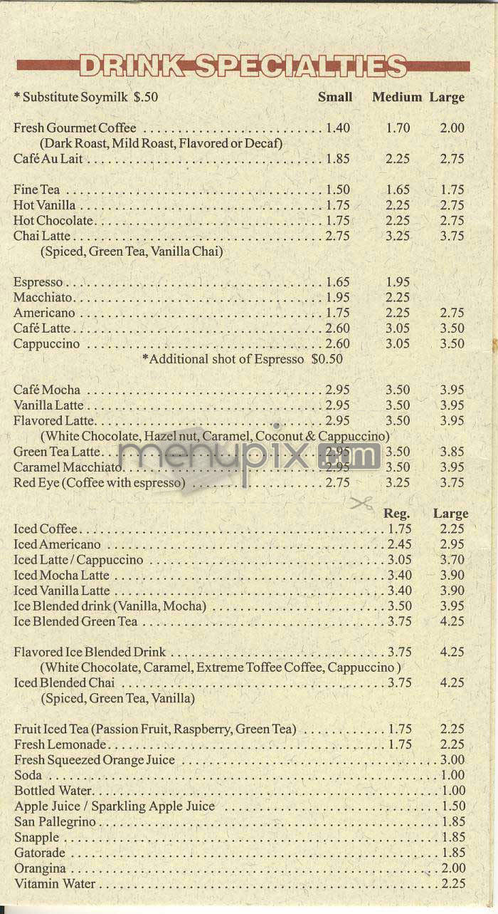 Via Dolce - Los Angeles, CA menu_pic