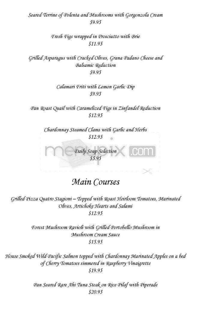 Vineyard Terrace - Studio City, CA menu_pic