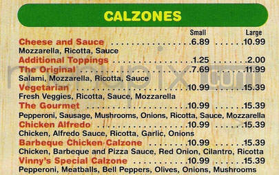 Vinny's Pizza - Wyckoff, NJ menu_pic