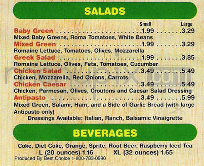 Vinny's Pizza - Wyckoff, NJ menu_pic