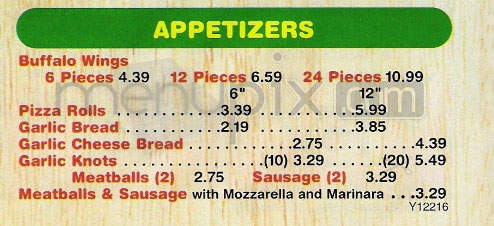 Vinny's Pizza - Wyckoff, NJ menu_pic