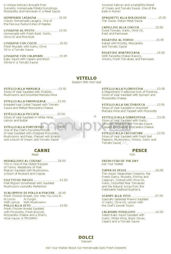 Vito - Santa Monica, CA menu_pic