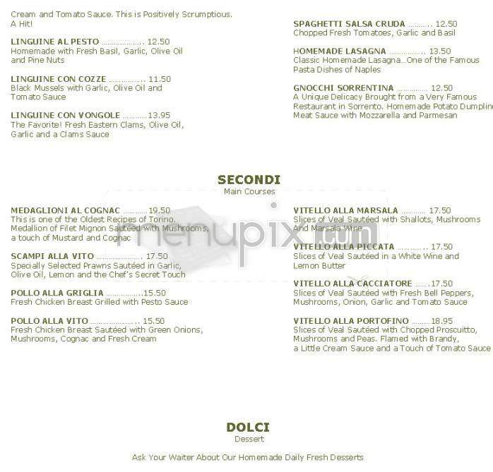 Vito - Santa Monica, CA menu_pic