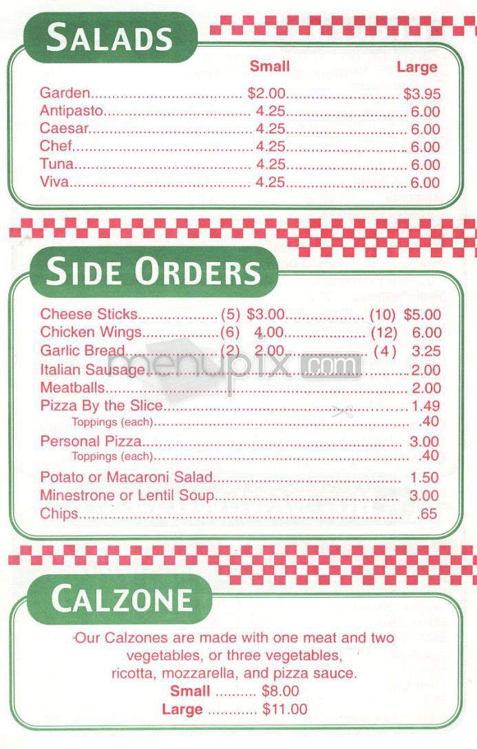 Viva La Pizza - Redondo Beach, CA menu_pic