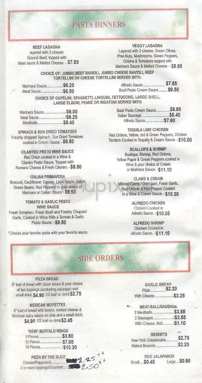 Village Pizzeria - Pasadena, CA menu_pic
