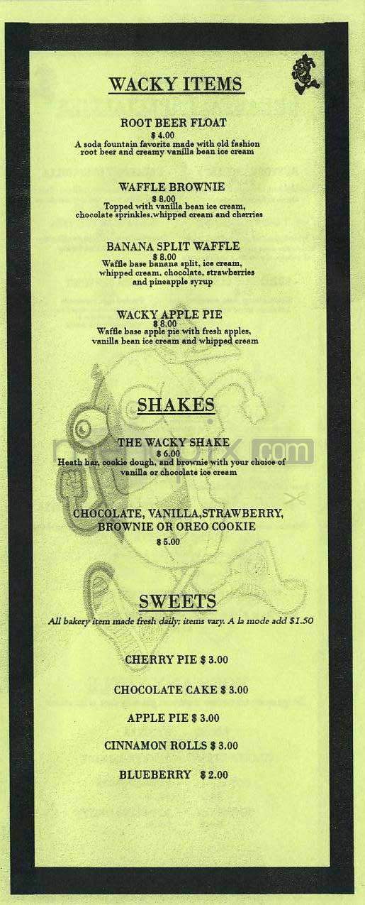 Wacky Waffles - West Hollywood, CA menu_pic