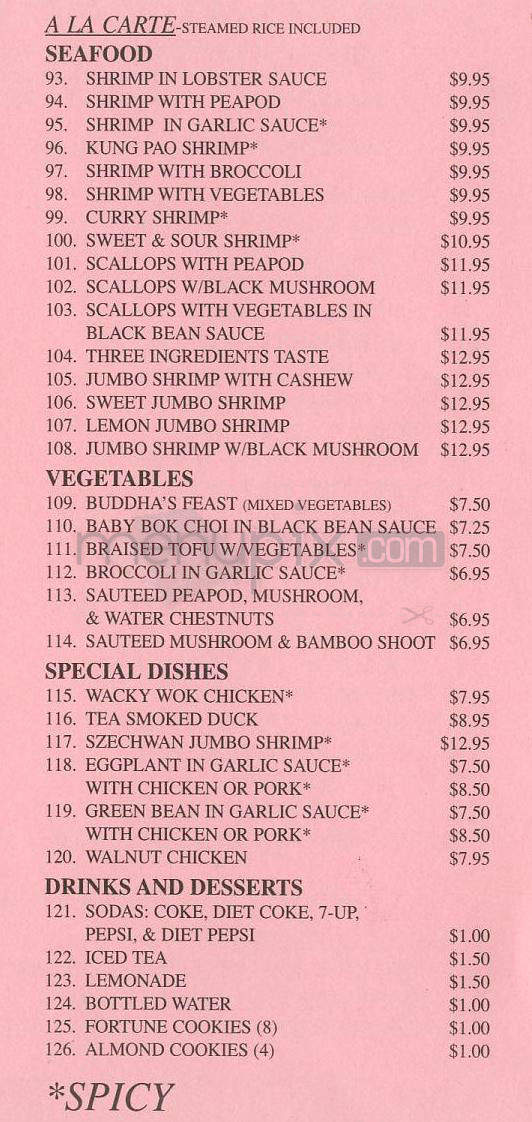 Wacky Wok - Venice, CA menu_pic