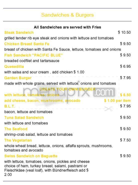 Waterfront Cafe - Venice, CA menu_pic