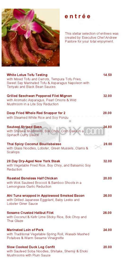White Lotus - Los Angeles, CA menu_pic