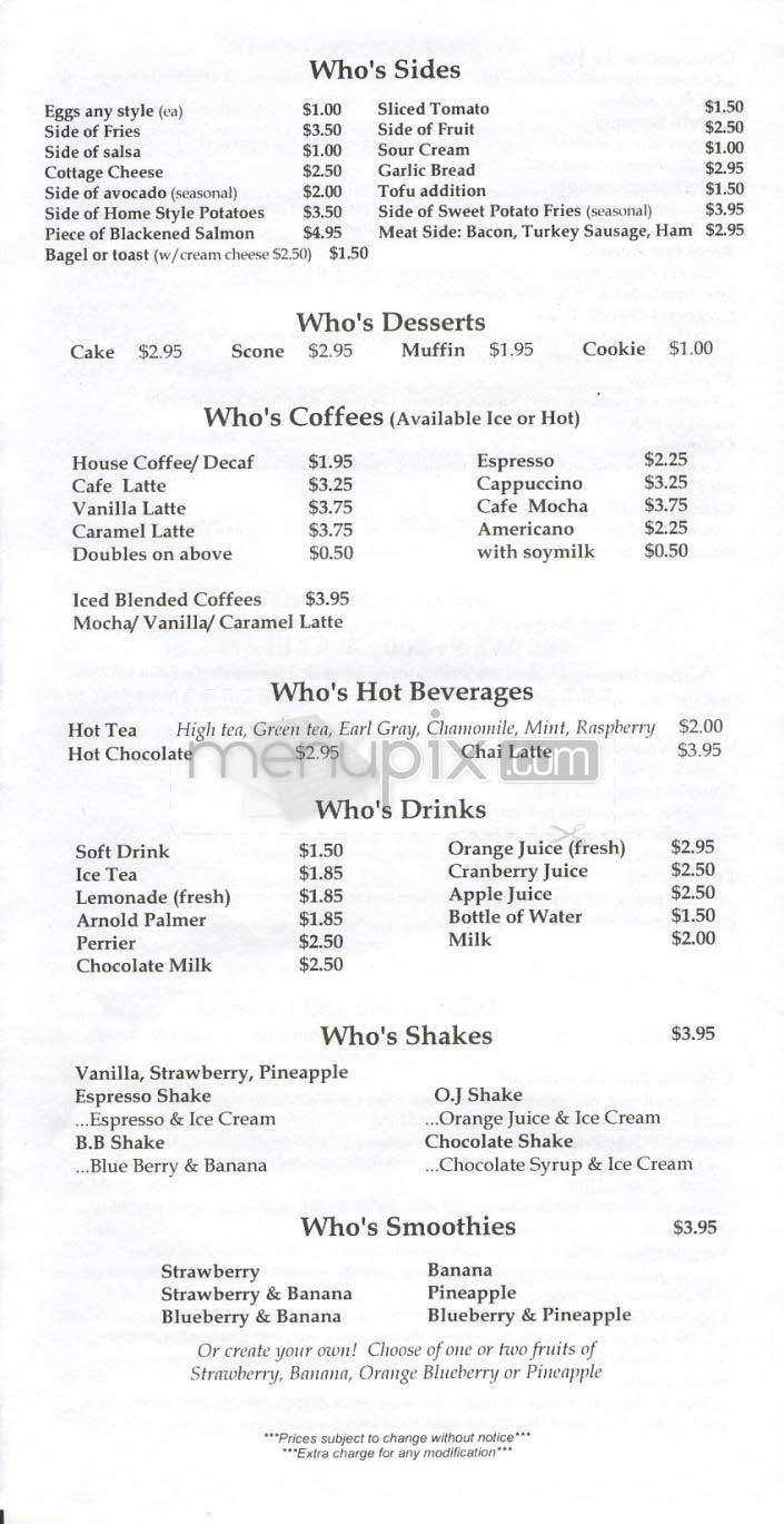 Who's On Third - Los Angeles, CA menu_pic