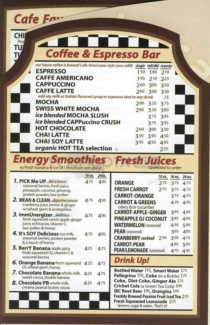 Wild Oats Cafe - Los Angeles, CA menu_pic