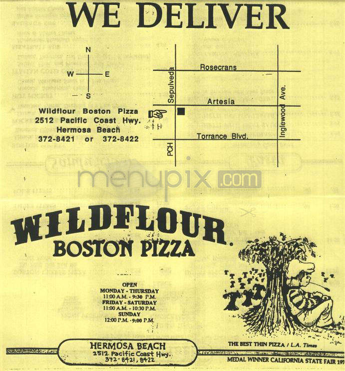 Wildflour Boston Pizza - Hermosa Beach, CA menu_pic