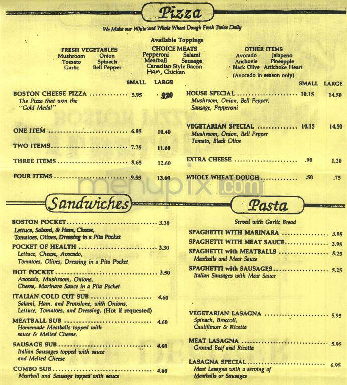 Wildflour Boston Pizza - Hermosa Beach, CA menu_pic