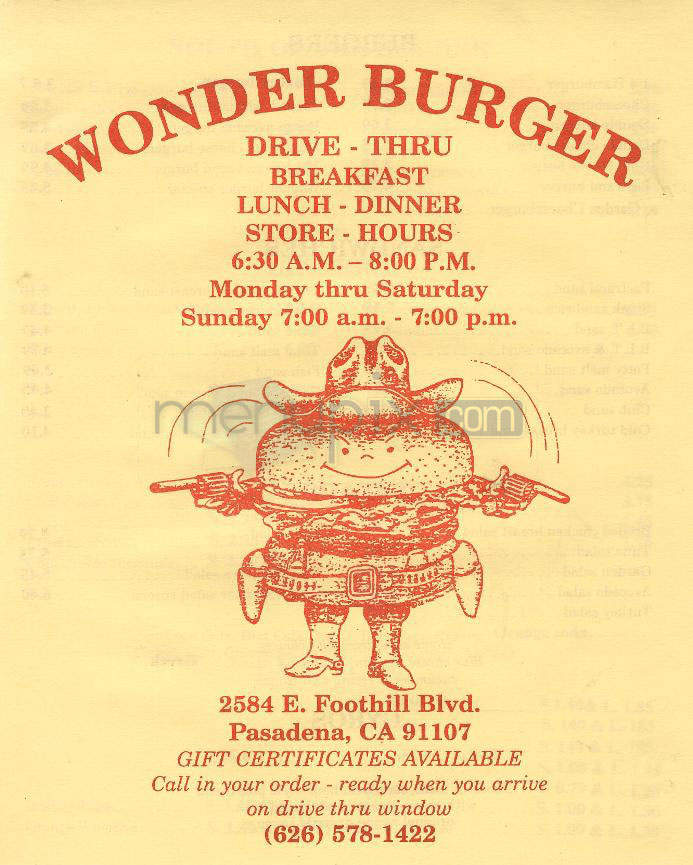 /204026/Wonder-Burger-Pasadena-CA - Pasadena, CA