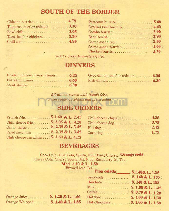 Wonder Burger - Pasadena, CA menu_pic