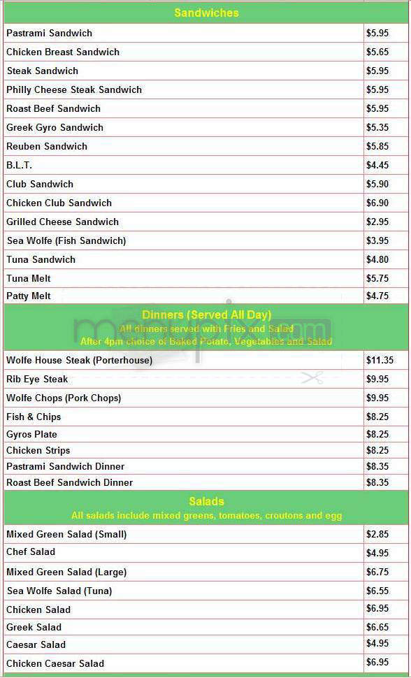 Wolfe Burgers - Pasadena, CA menu_pic
