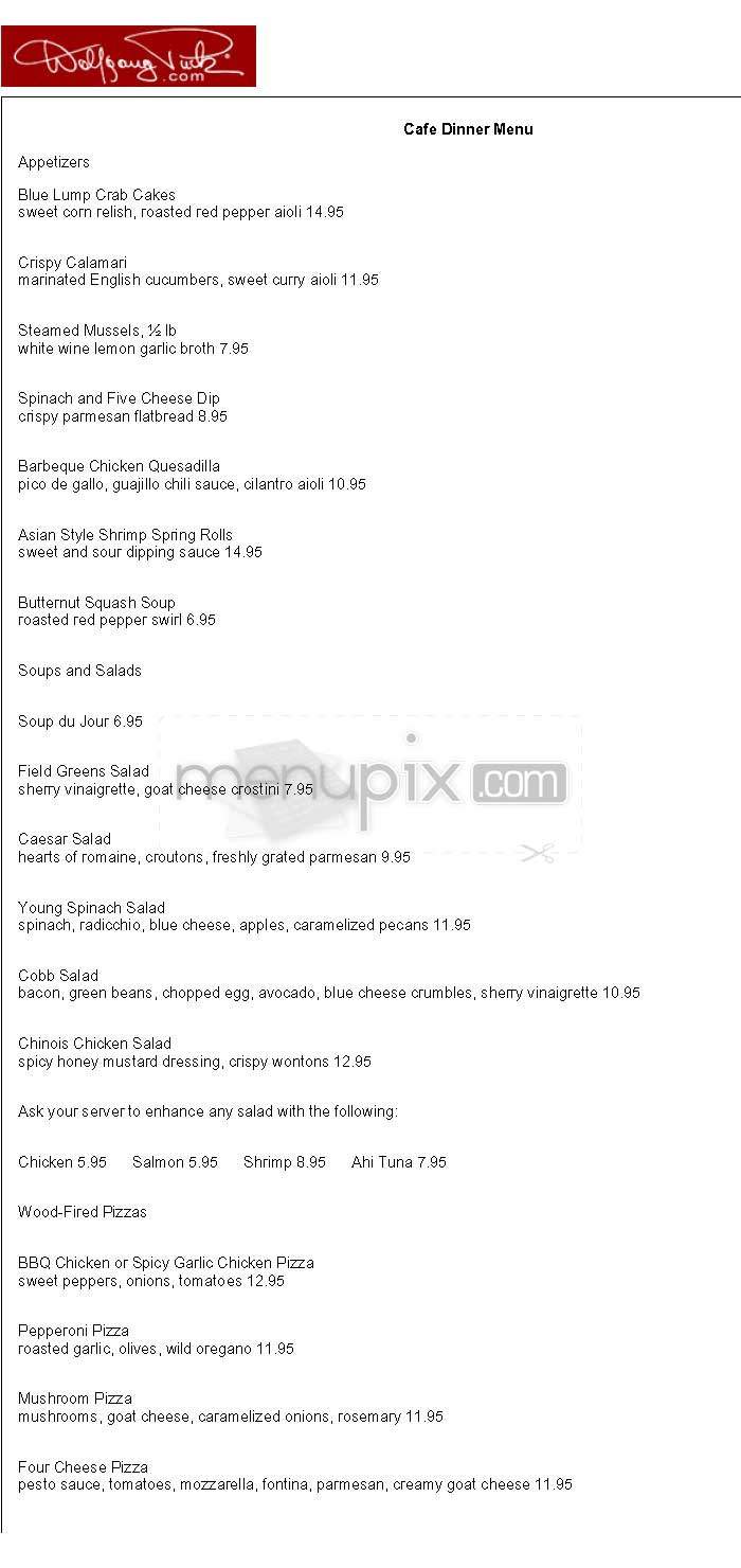 Wolfgang Puck Food Co - Universal City, CA menu_pic