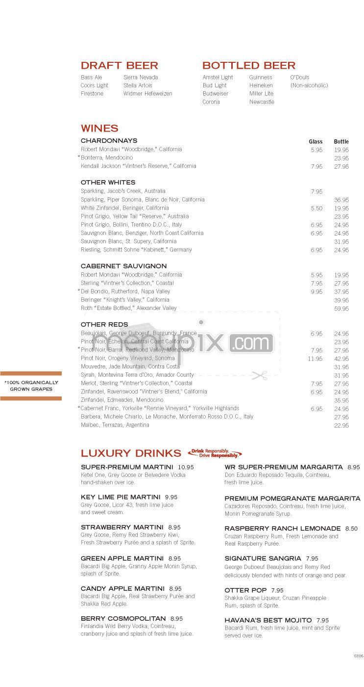 Wood Ranch BBQ & Grill - Los Angeles, CA menu_pic