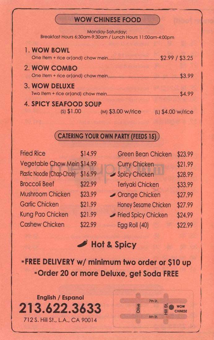 Wow Bowl - Los Angeles, CA menu_pic
