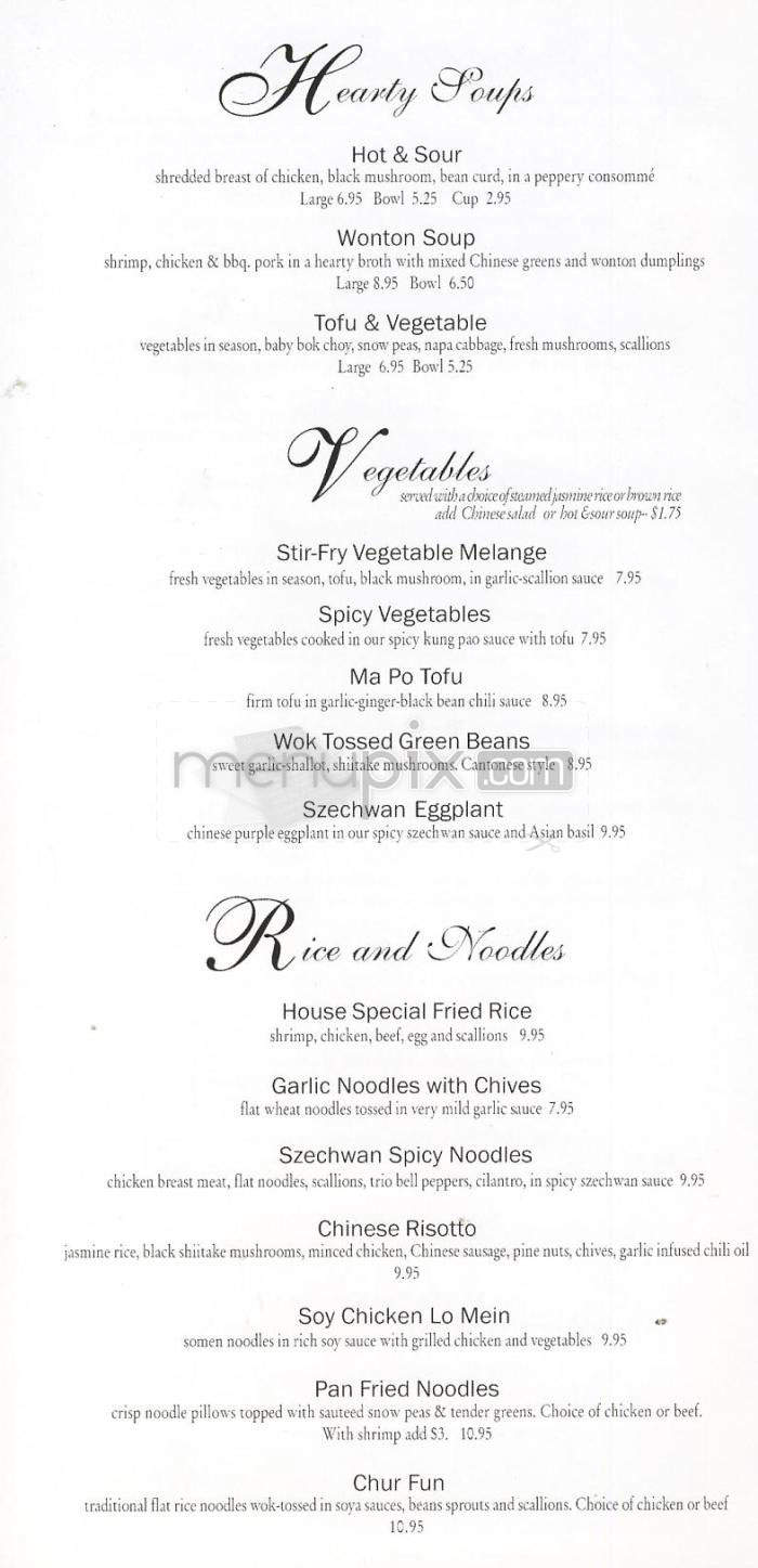 W's China Bistro - Redondo Beach, CA menu_pic