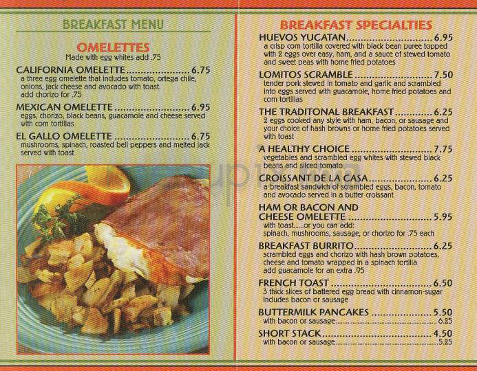 Yahairas Cafe - Pasadena, CA menu_pic
