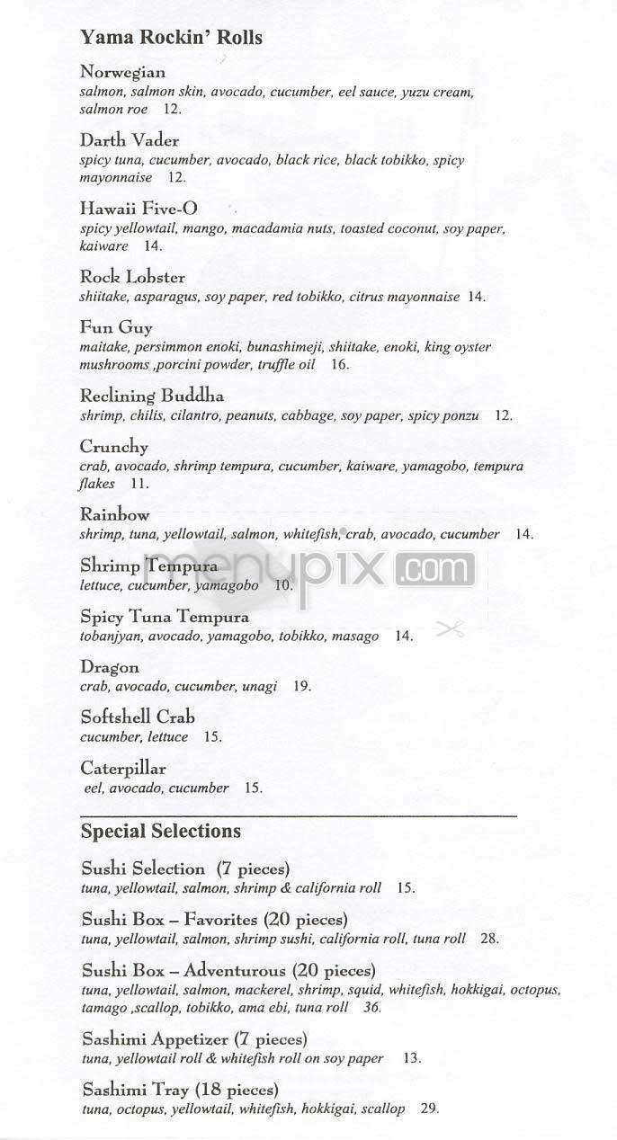 Yamashiro - Los Angeles, CA menu_pic